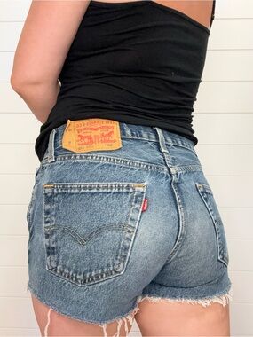 Levi's Light Blue Denim Cutoff Shorts